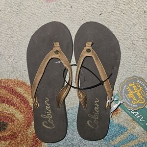 Cobian Women's Brown Flip Flops